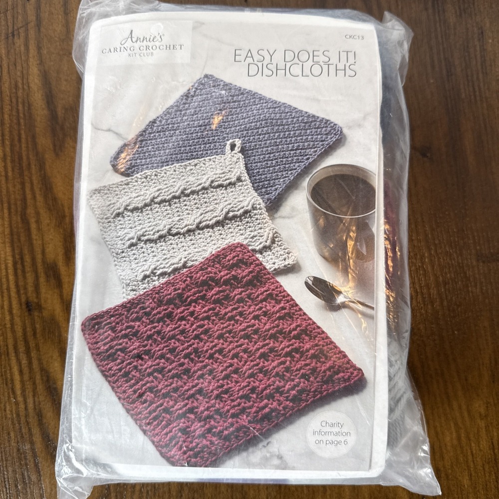 Annies Caring Crochet Kit Club Easy Does It Dishcloths CKC13 Winter Craft